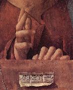 Antonello da Messina Salvator mundi oil painting